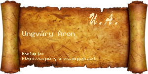 Ungváry Áron névjegykártya